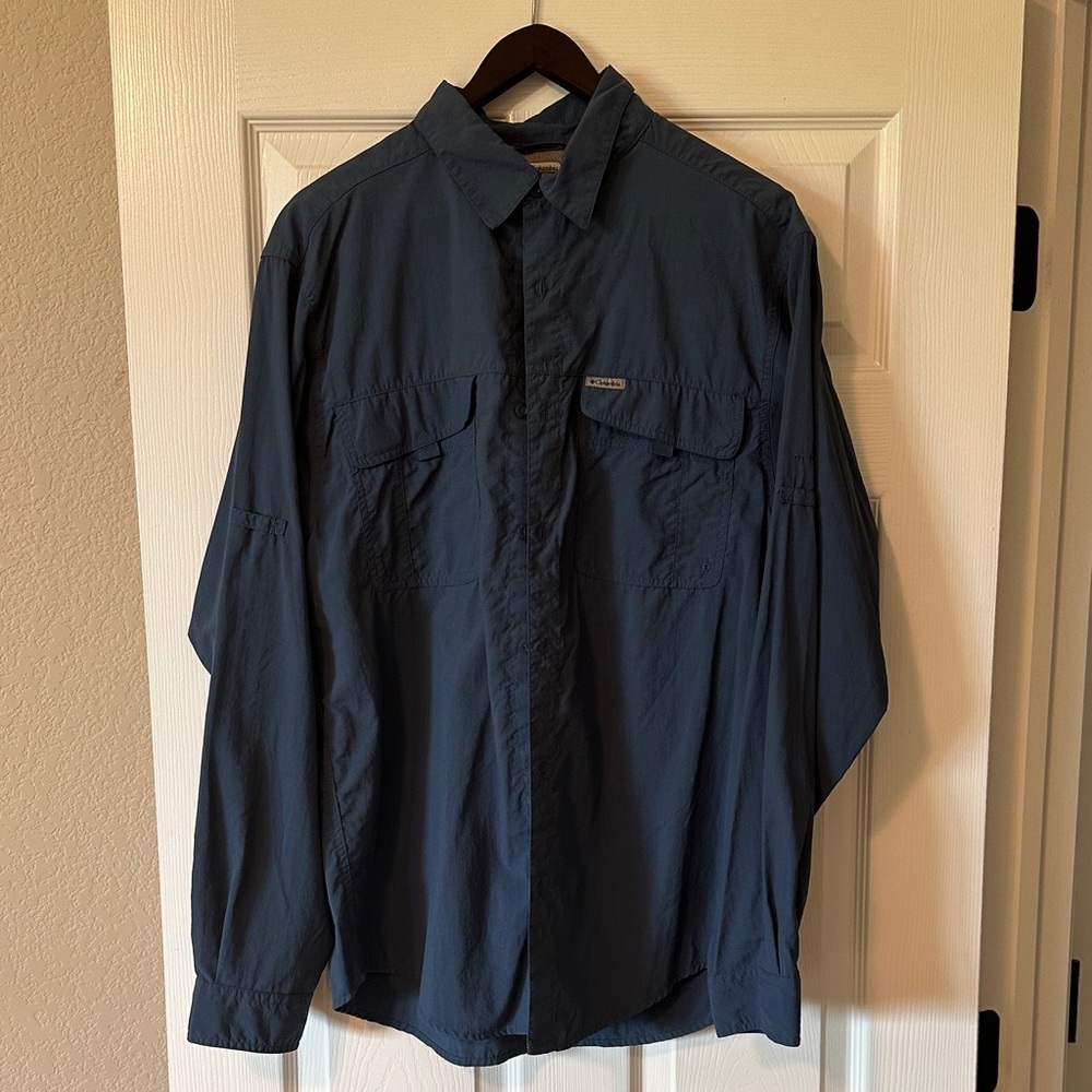 Columbia Men's Navy Long Sleeve Shirt